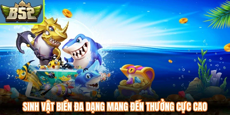 Sinh vật biển đa dạng mang đến thưởng cực cao