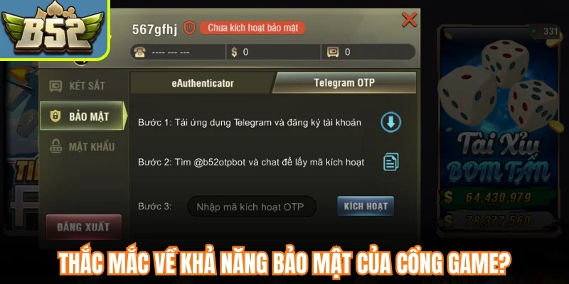 Thắc mắc về khả năng bảo mật của cổng game?